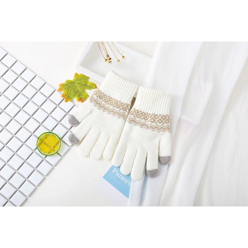 Winter Gloves Manufacturer - Customized Knitted with Jacquard Design Windproof Touch Screen