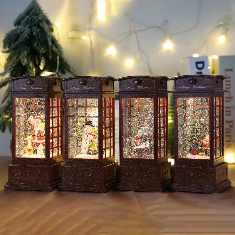 Christmas Decoration Manufacturer - Crystal Ball Tree Light Phone Booth Music Box