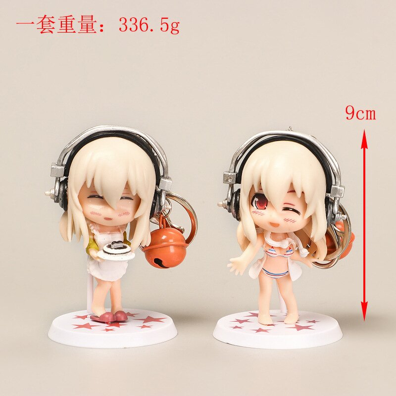 Keychain Manufacturer - Cartoon Doll Machine Resin Super-Sonico Pendant