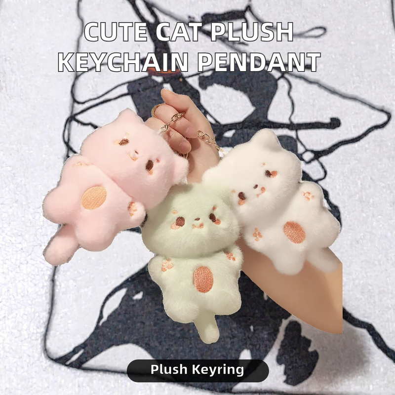 Plush Keychain Manufacturer - Custom Unisex Cat Stuffed Animal PP Cotton Filling