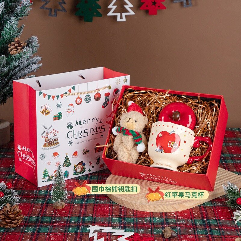 Christmas Gift Box Manufacturer - Apple Favor Box Set for Holiday Party Decoration