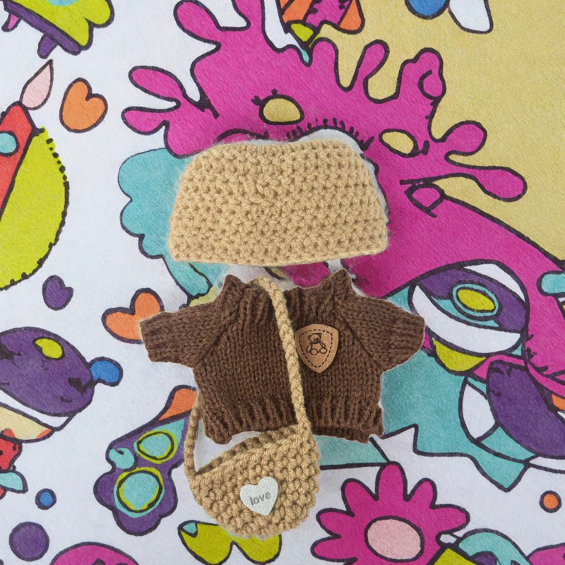 Doll Clothes Set Manufacturer - 3 Cute Crochet Fashionable Outfit for Plush Doll
