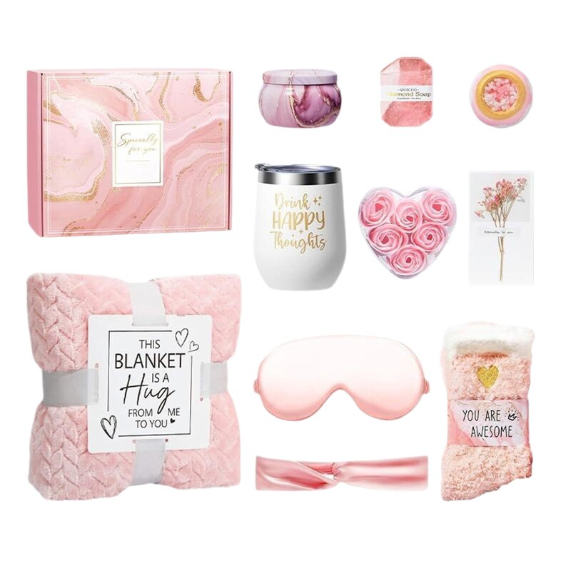 Spa Gift Basket Set Manufacturer - Pink Series Relaxation Beauty Kit for Women