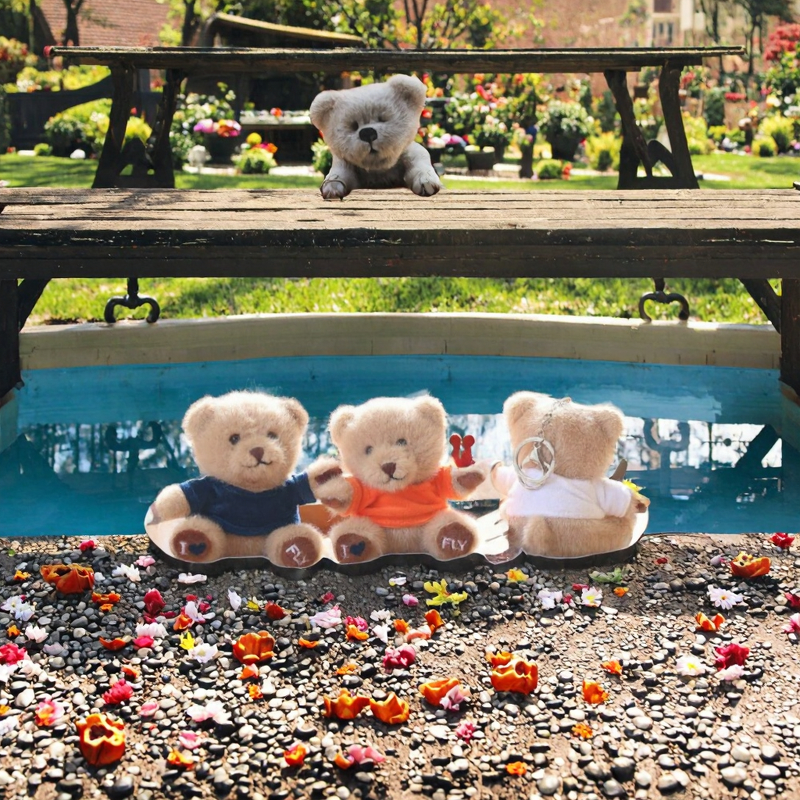 Plush Toy Keychain Manufacturer - Custom Mini Stuffed Kawaii Teddy Bear Furry T-shirt