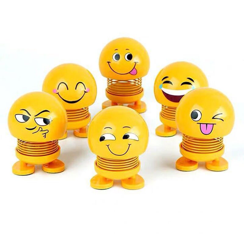 Head Shaking Doll Manufacturer - Spring Car Jewelry Ornament Smiley Face Emotion