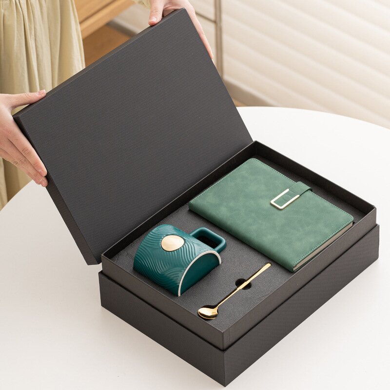 Corporate Gift Set Manufacturer - Promotional Logo Handmade Ceramic Mug Notebook