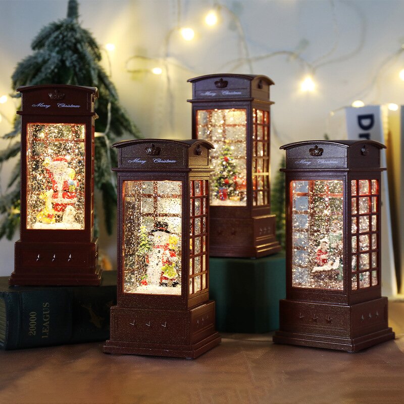 Christmas Decoration Manufacturer - Crystal Ball Tree Light Phone Booth Music Box