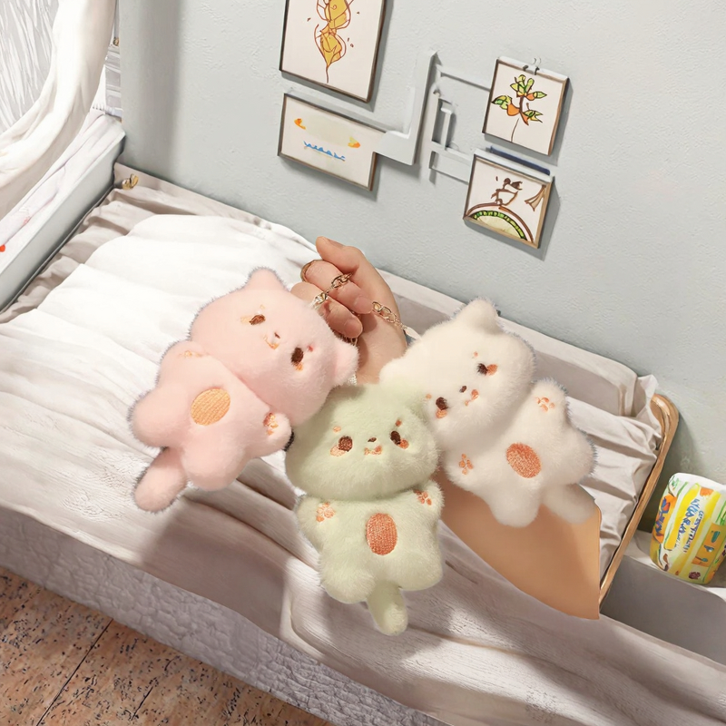 Plush Keychain Manufacturer - Custom Unisex Cat Stuffed Animal PP Cotton Filling