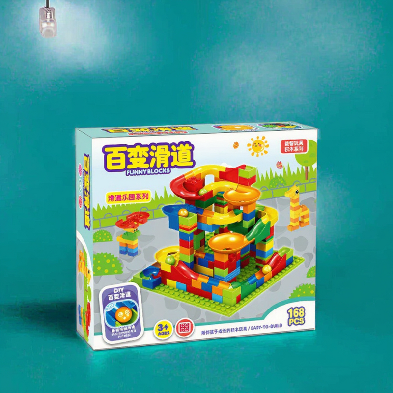 Educational Puzzle Building Set Manufacturer - 168-Piece Ball Slide ABS Plastic