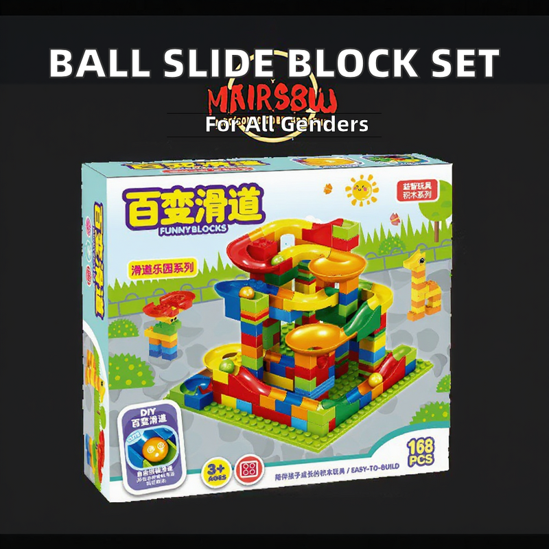 Educational Puzzle Building Set Manufacturer - 168-Piece Ball Slide ABS Plastic
