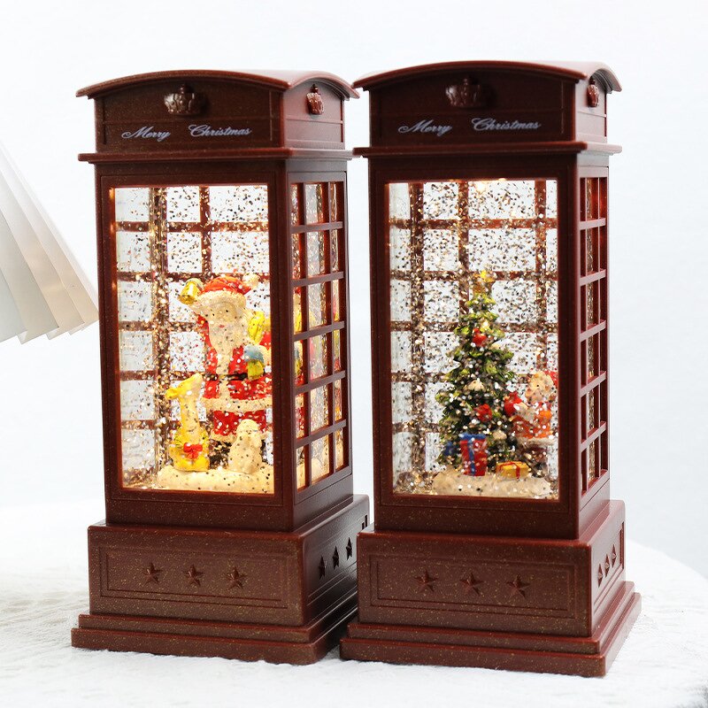 Christmas Decoration Manufacturer - Crystal Ball Tree Light Phone Booth Music Box