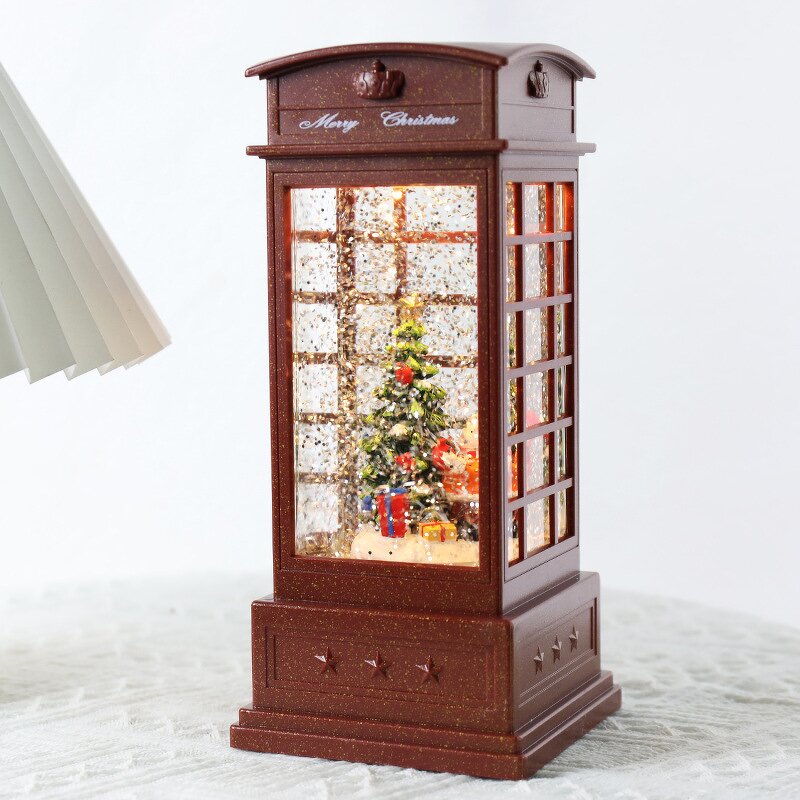 Christmas Decoration Manufacturer - Crystal Ball Tree Light Phone Booth Music Box