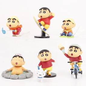 Action Figure Set Manufacturer - 6pcs Japanese Anime Crayon Shin Chan PVC Model