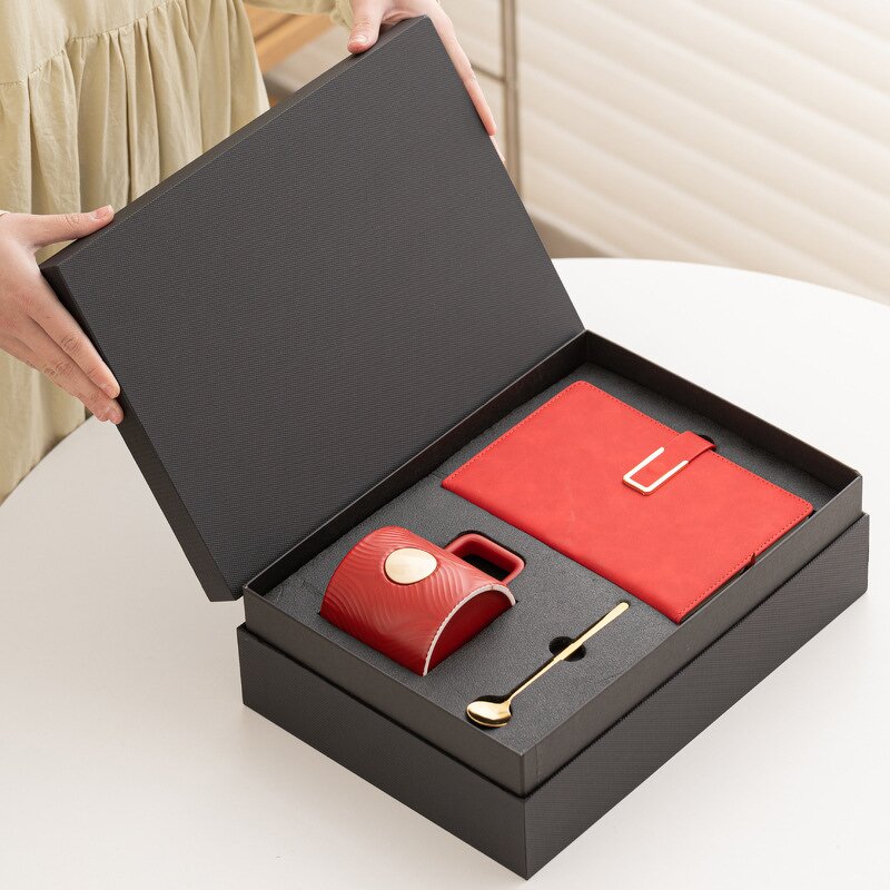 Corporate Gift Set Manufacturer - Promotional Logo Handmade Ceramic Mug Notebook