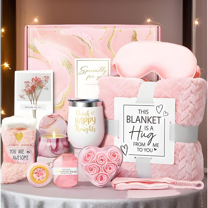 Spa Gift Basket Set Manufacturer - Pink Series Relaxation Beauty Kit for Women