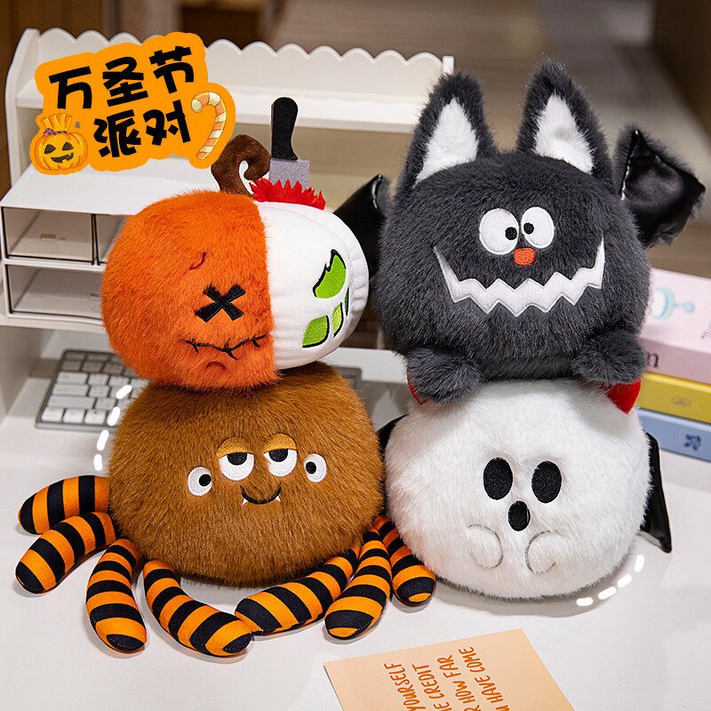 Halloween Doll Manufacturer - Funny Pumpkin Plush Bat Ghost Spider Gift