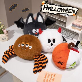 Halloween Doll Manufacturer - Funny Pumpkin Plush Bat Ghost Spider Gift