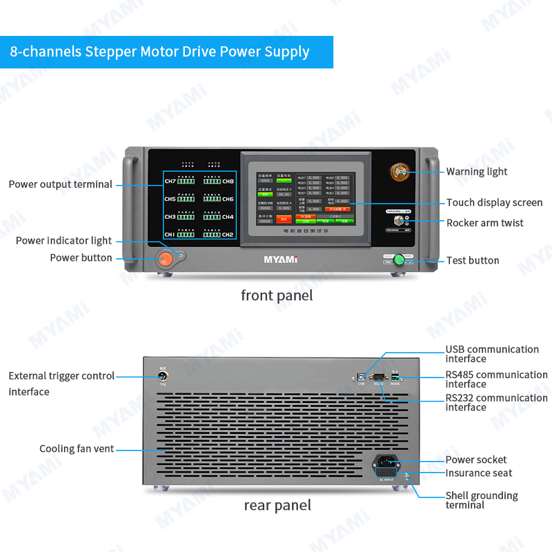 Stepper Motor Driver Manufacturer - 8-Channel Industrial Adjustable 30V 10A 5A Touch Screen Control for Automation