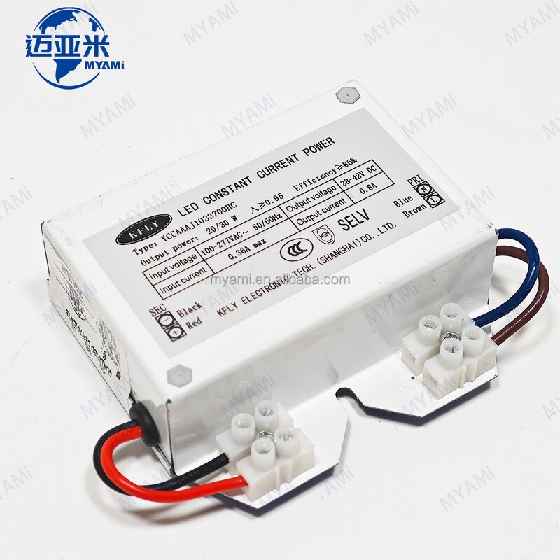 LED Power Supply Module Manufacturer - KELY 100-227V AC Input Constant Current 20/30W 28-42V DC 0.8A for LED Lighting