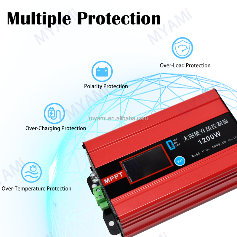 Solar Charge Controller Manufacturer - Low Price 1200W Adjustable 48V 60V 72V Boost MPPT 30A PV Current for Lithium