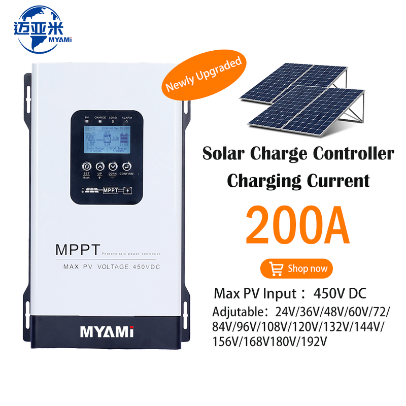 Solar Charge Controller Manufacturer - 200A MPPT 450V PV Input 24V 48V 60V 72V 96V 192V Lead-acid & Lithium