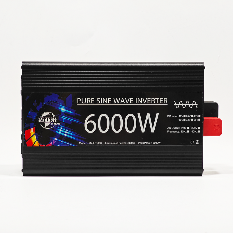 Power Inverter Manufacturer - 6KW Pure Sine Wave 12V/24V/48V/60V/72V/96V DC to AC 110V/220V 50Hz/60Hz Car Inverter LCD