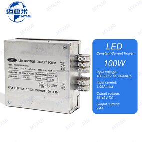 LED Driver Manufacturer - KELY 100W 100-277V AC 36-42V 2.4A DC Output 50/60Hz L/N-G 4KL-N 2K Constant Current for LED Lights