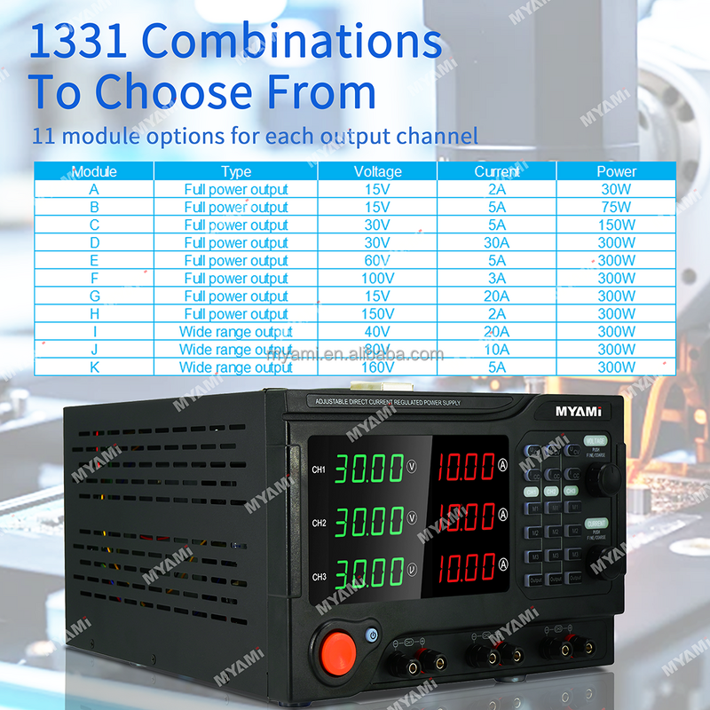 DC Power Supply Manufacturer - 15V 30V 60V 100V 40V 80V 160V 5A Adjustable Programmable Laboratory Bench Multi Channel