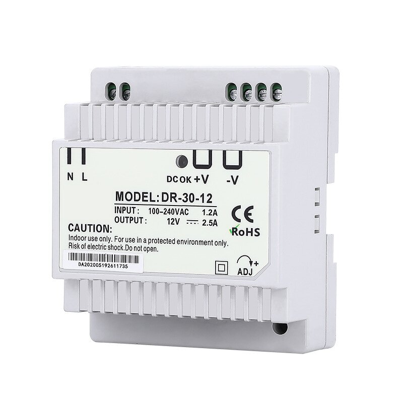 Switching Power Supply Manufacturer - Factory Price Hot Sale DR-30 12/24/48V 30W DC DIN Rail Power Supply