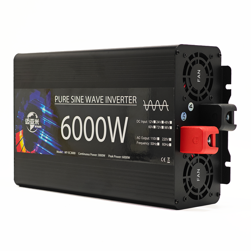 Power Inverter Manufacturer - MY-EC3000 6000W Pure Sine Wave Car Power Inverter 12V/24V/48V/60V/72V/96V DC to AC LCD