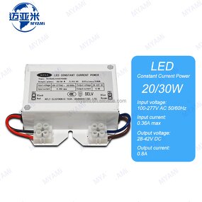 LED Power Supply Module Manufacturer - KELY 100-227V AC Input Constant Current 20/30W 28-42V DC 0.8A for LED Lighting