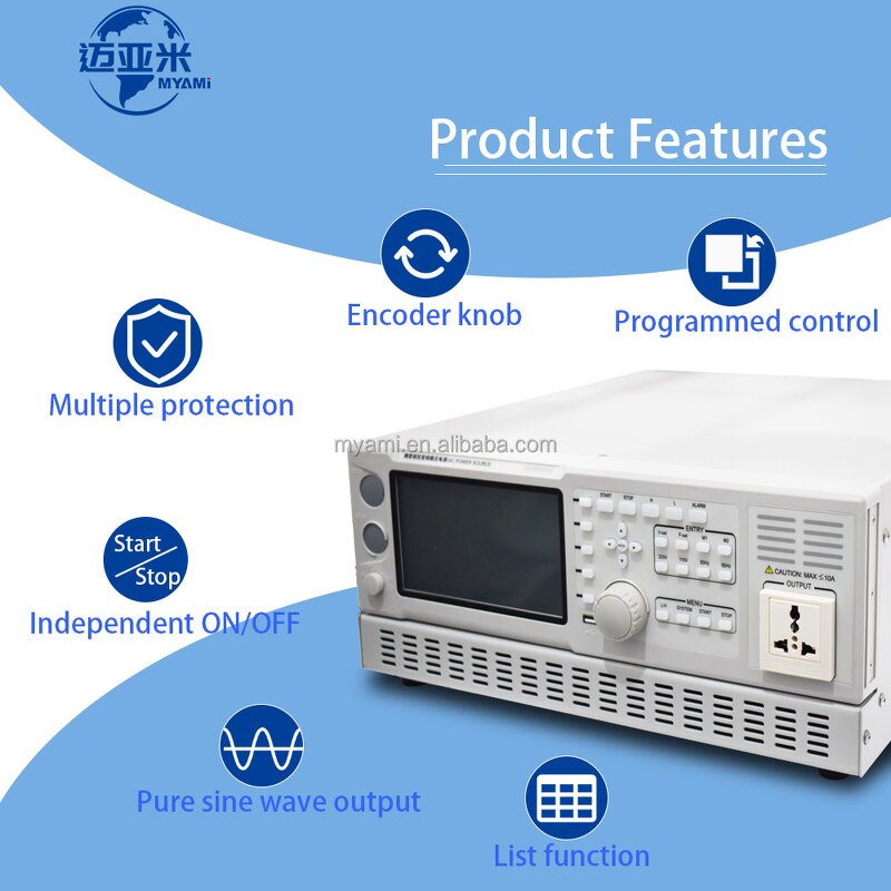 AC Power Supply Manufacturer - MY-70D30 3000VA 3KVA 45Hz 400Hz 0-300V Adjustable Single Phase Lab Variable Frequency