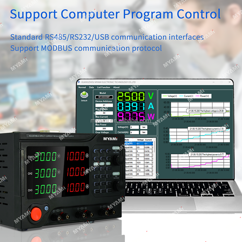 DC Power Supply Manufacturer - 15V 5A Adjustable Lab Programmable Multiple Channel Bench 10A Output Current 220V Input