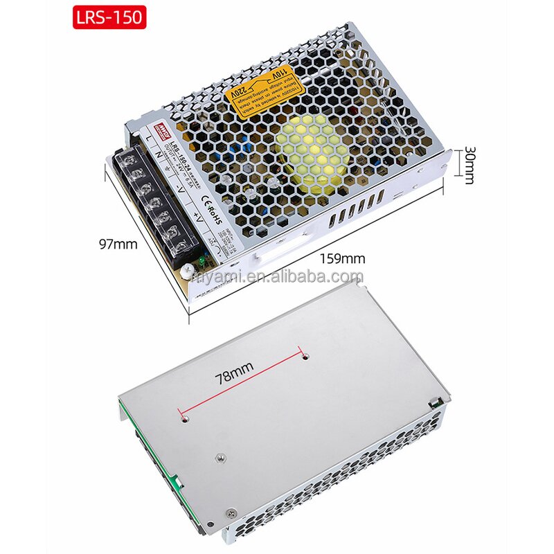 Switching Power Supply Manufacturer - Industrial 5V 12V 24V 36V 48V LRS Single Switching Power Supply
