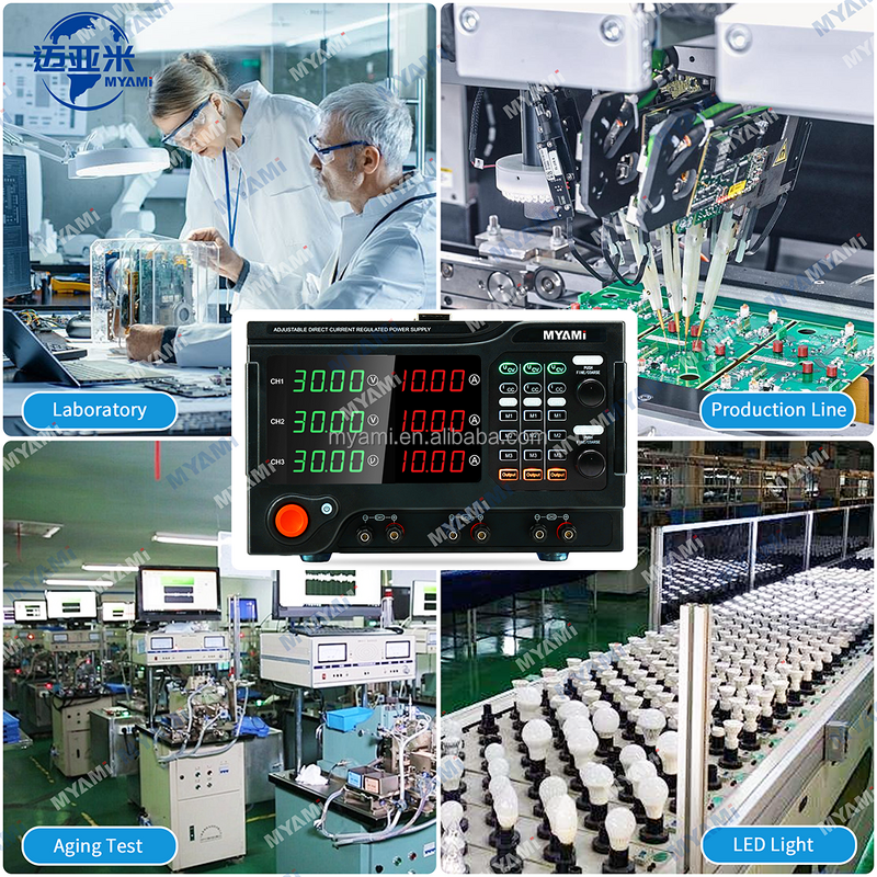 DC Power Supply Manufacturer - 30V 10A 50/60Hz Adjustable Programmable Single Phase Multiple Channel for Industrial & LED