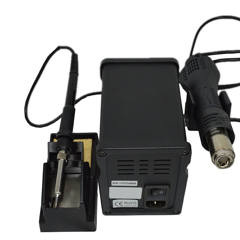 Soldering Station Manufacturer - Digital 750W LCD Display Stainless Steel Heating Core Welding Iron and Hot Air Gun 2 in 1