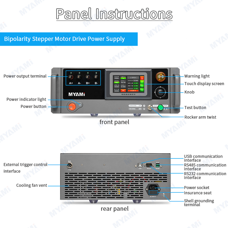 Stepper Motor Driver Manufacturer - High Power Bipolarity DC Power Supply Adjustable 30V 10A 5A with Digital Touch