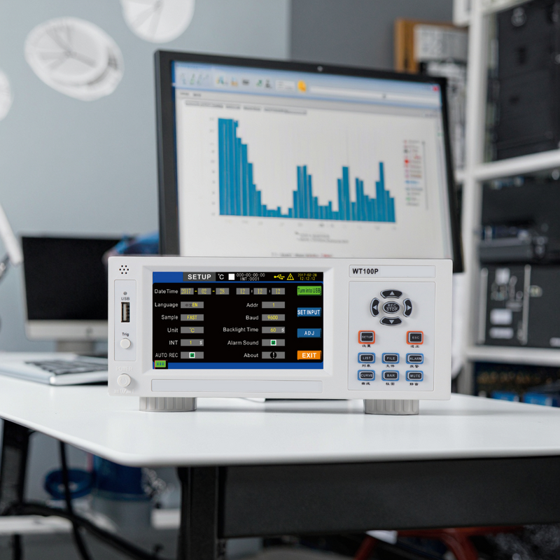 Thermometer Manufacturer - 8-64 Multichannel Digital Temperature Meter Thermocouples Recorder LCD Display USB