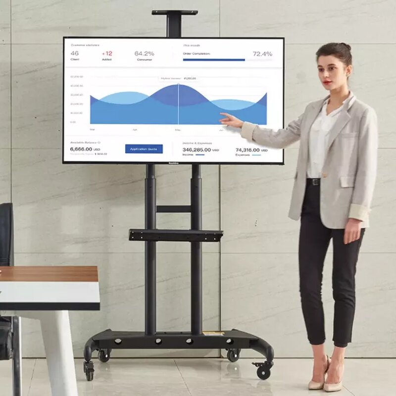 Interactive Whiteboard Manufacturer - 75" HD Smart Touch Screen Portable Interactive Whiteboard All in One PC for School Teaching