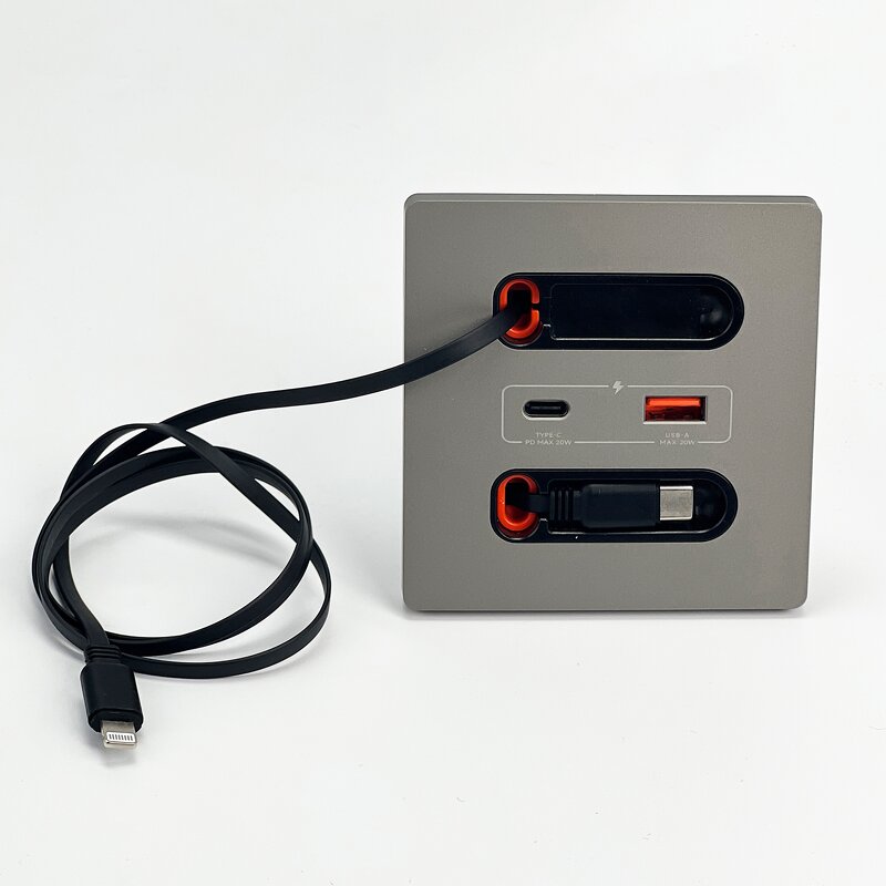 Universal Smart PD20W Type-C Outlet Manufacturer - New Arrival Retractable Charging Cable Mobile Phone Charging Socket Plastic Electric Plug