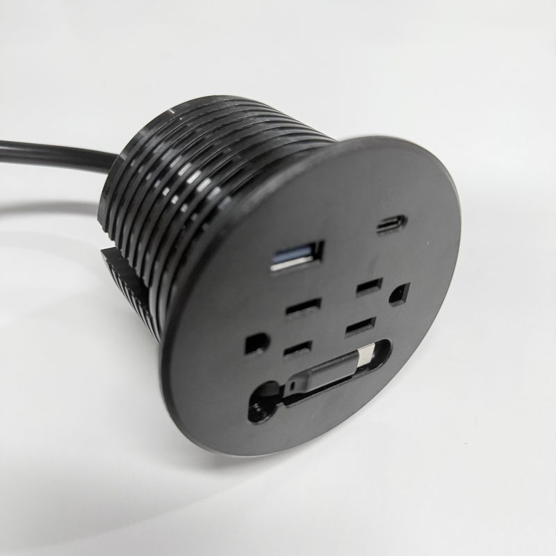 USB-C PD20W Fast Charging Station Manufacturer - Telescopic Data Cable for Smartphone 3 Inch Recessed Power Grommet