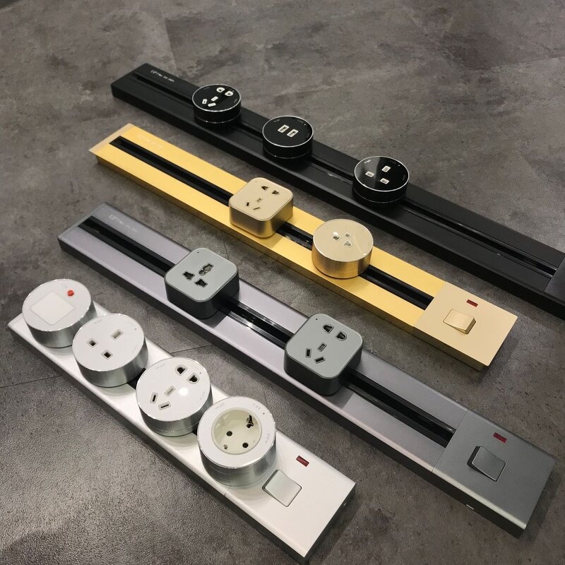 Power Tack Socket Manufacturer - Embedded Surface Mounted Home Kitchen Meeting Table Multi-function Socket UK US DE EU Standard Socket with LED