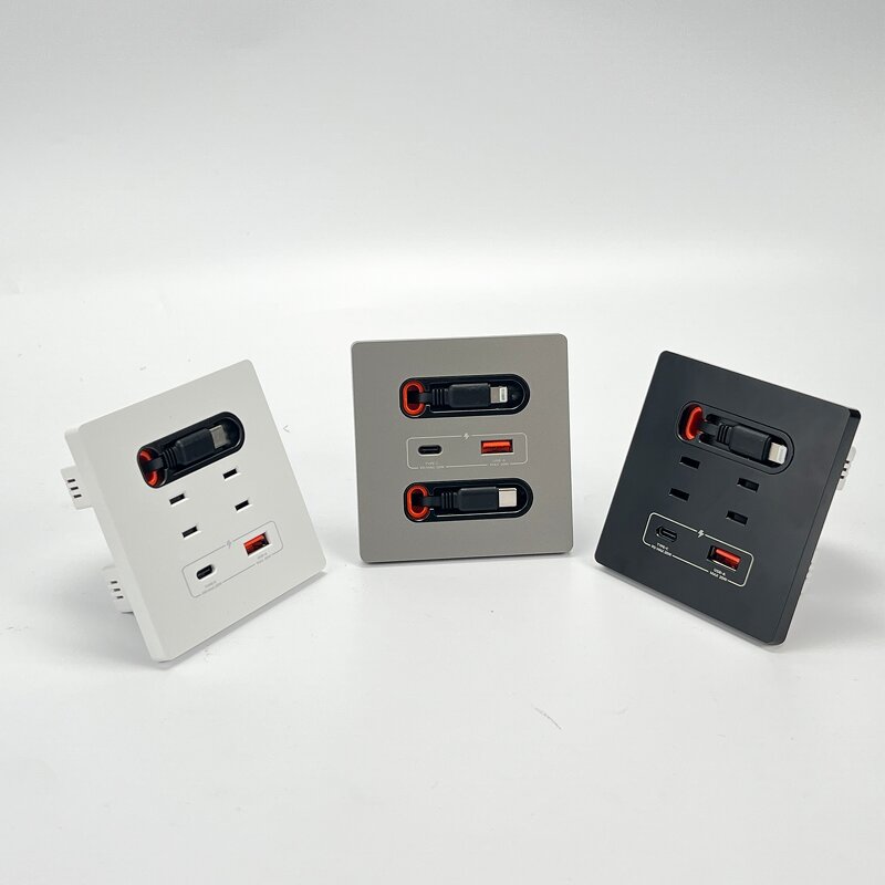 Multifunctional Desktop Power Wall Panel Manufacturer - 20W Type-C Fast Charging Socket USB Socket with Expansion Cable