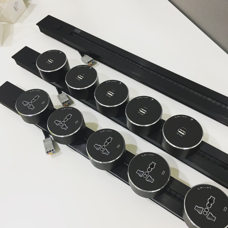 Movable Electrical Power Track Socket Outlets Manufacturer - with GSS Power System Universal Power Track Socket with USB Wireless Adapter