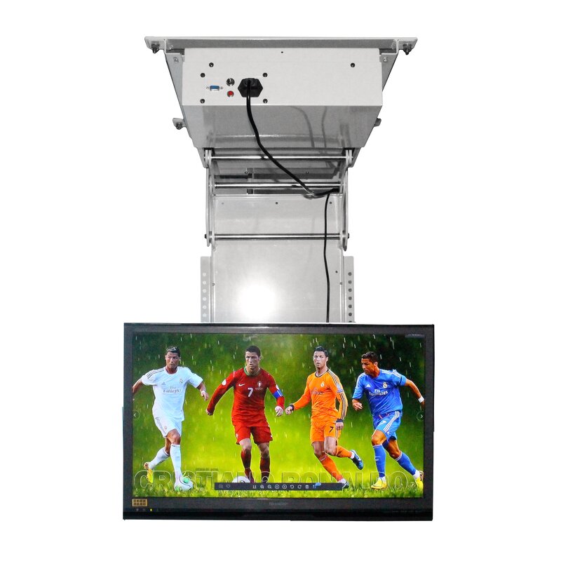 32-75inch Motorized Ceiling TV Mounted Flip Down Lift Manufacturer - High Quality Remote Control Electric TV Ceiling Mount Lift for Home Office