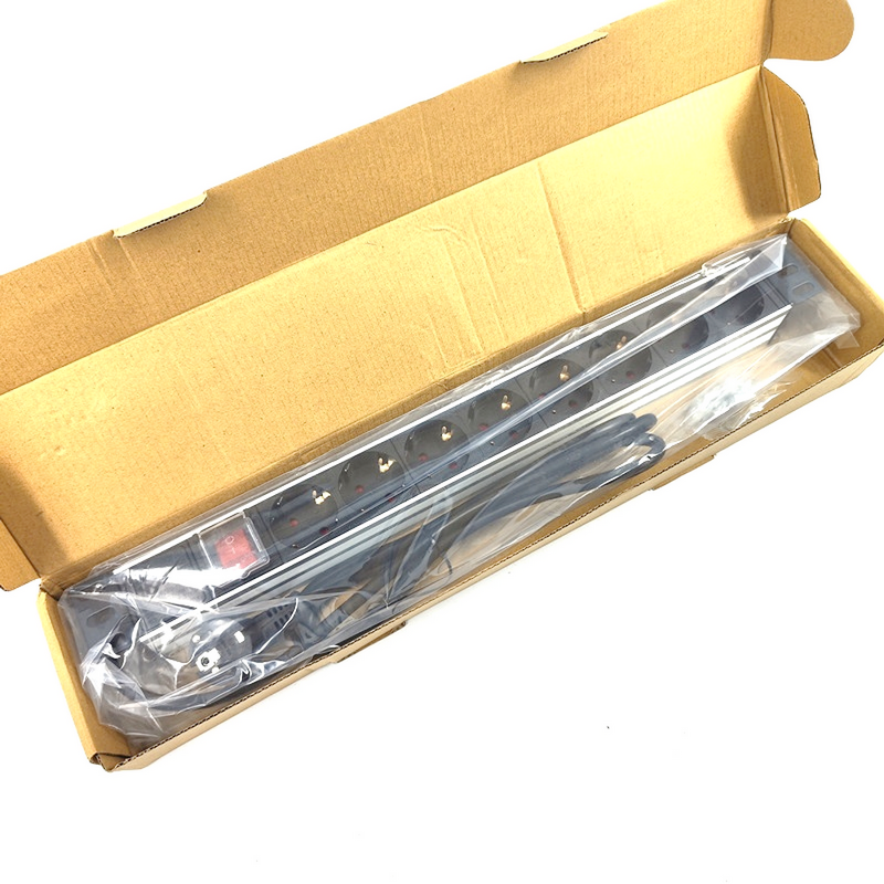 16A EU 8 Way Rack Mount PDU Socket Manufacturer - Aluminum Alloy British Power Distribution PDU Socket for Cabinets