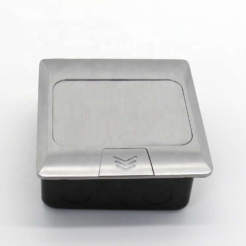Office Home UK Power Pop-up Floor Outlet Manufacturer - Plate Duplex Ground Outlet Data Socket Receptacle Computer Aluminum Alloy