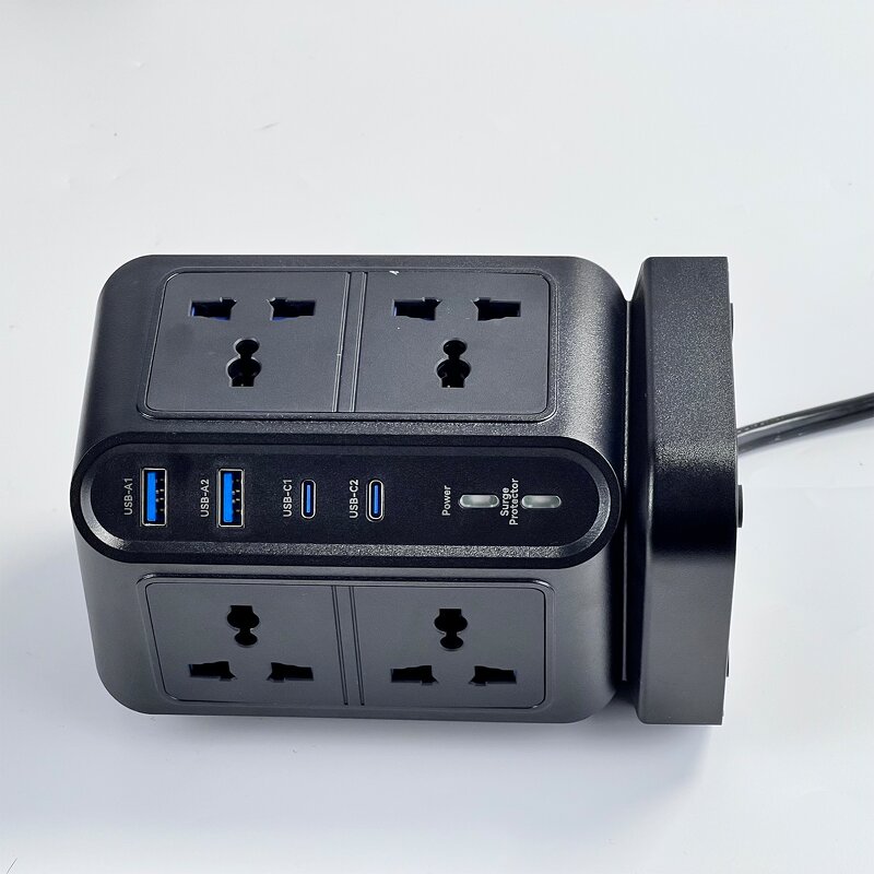 Universal Tower Extension Multiple Plug Socket Manufacturer - Hot Sales 8 AC Outlets with 4 USB Ports (2 USB C) Power Strip Surge Protector