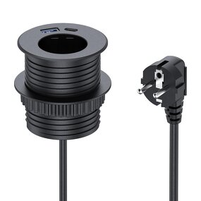 Industrial Hospital Use Power Grommet Socket Manufacturer - Furniture In-Desk Home Workspace Flush Mount Power Strip 2m Outlet USB-C PD20W