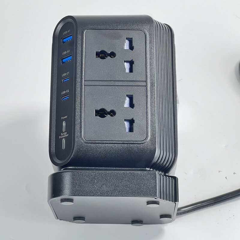 Universal Tower Extension Multiple Plug Socket Manufacturer - Hot Sales 8 AC Outlets with 4 USB Ports (2 USB C) Power Strip Surge Protector